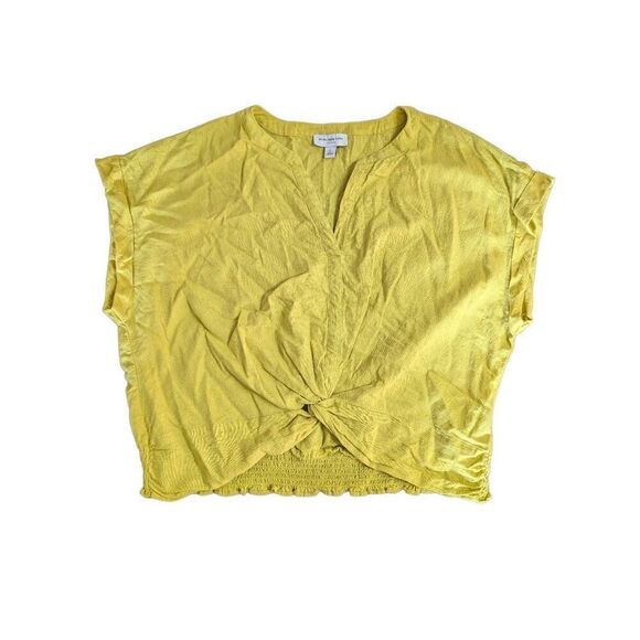 Marc New York Jeans Yellow Cropped Top Women's XL - Picture 1 of 5